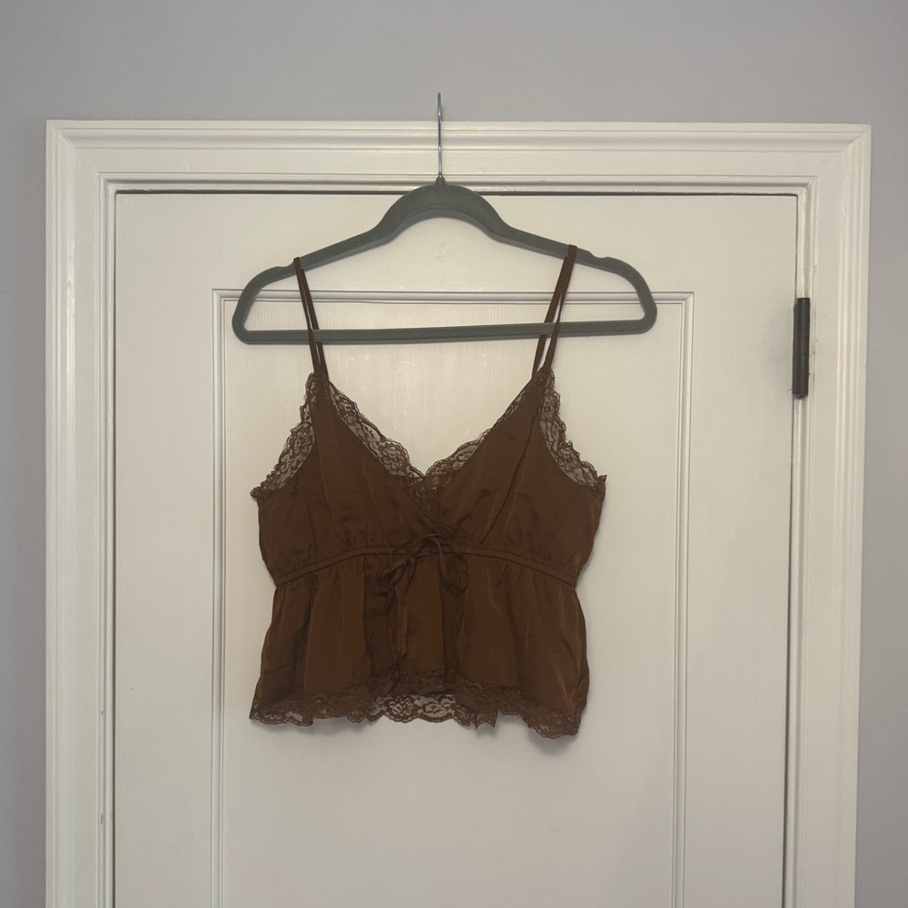 American Eagle Outfitters Brown Lace Cami